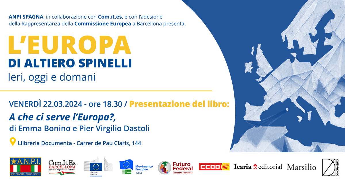 Locandina della presentazione del libro "A che ci serve l'Europa"