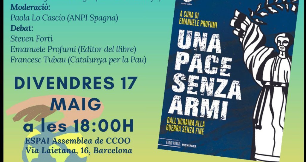 17 maggio: presentazione del libro “Una pace senza armi”