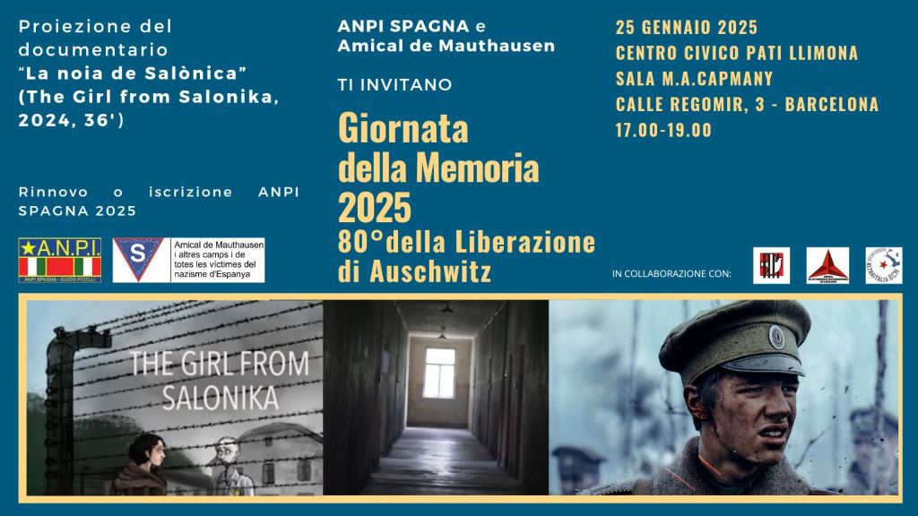 Sabato 25 gennaio: incontro per la Giornata della Memoria 2025